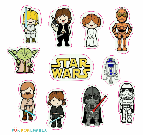 Stickers Star Wars Fun For Labels