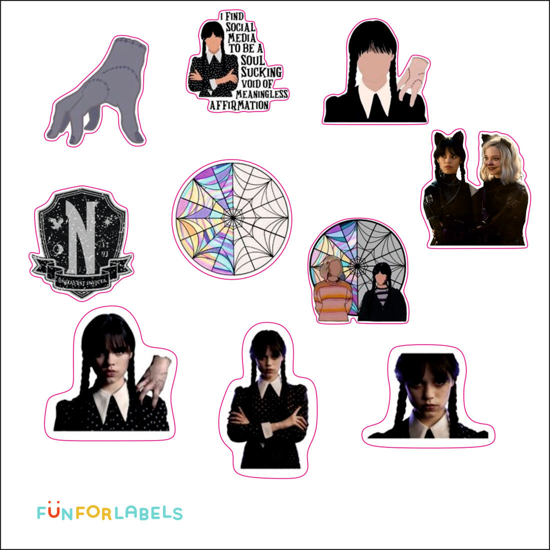 Stickers Merlina – Fun For Labels